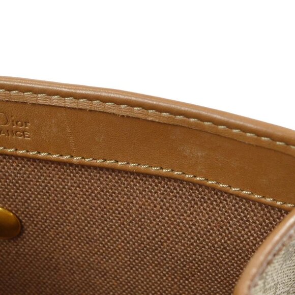 Christian Dior Honeycomb Pattern Clutch Bag Pouch Beige PVC - Picture 12 of 13